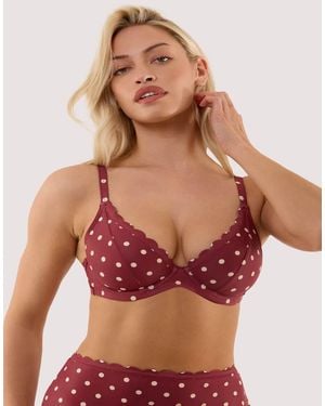Peek & Beau Hazel Wine Spot Underwired Bikini Top