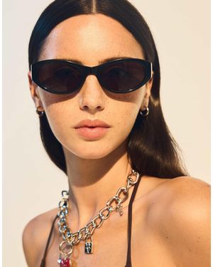 Bershka – cateye-sonnenbrille - Schwarz