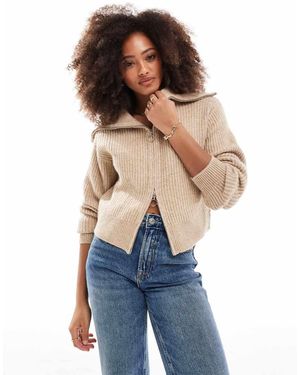 JJXX Double Zip Knitted Jumper - Blue