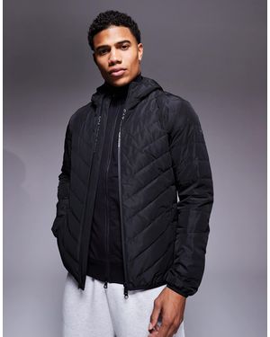 EA7 Armani – – wattierte kapuzenjacke - Blau