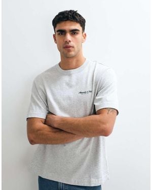 Abercrombie & Fitch Script Logo Short Sleeve T-shirt - White