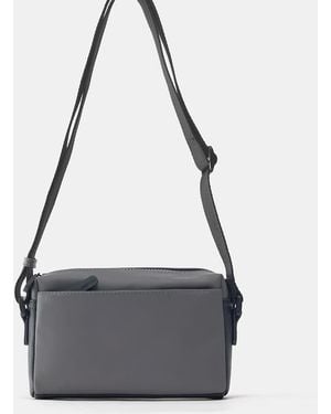 Pull&Bear Rubberised Crossbody Bag - Grey