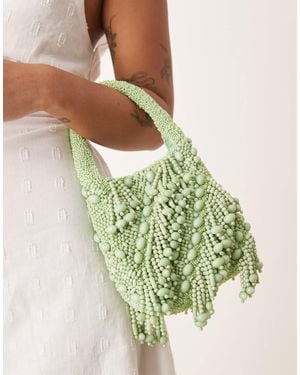 ASOS Beaded Grab Bag - Green