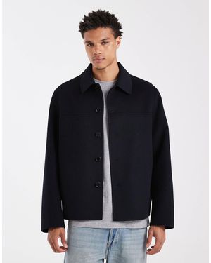 ARKET Double Layer Wool Shacket - Black