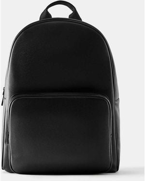 Pull&Bear Rigid Backpack - Black