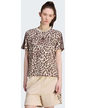 adidas Originals Seasonal Essentials Animal Print T-Shirt - Natural