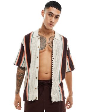 Cotton On Cotton on – cabana – strickhemd aus leinenmischung - Weiß