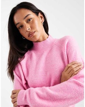 Vero Moda Slouchy High Neck Jumper - Pink