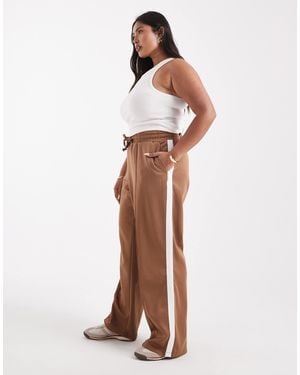 Noisy May Straight Leg Jersey Trouser - White