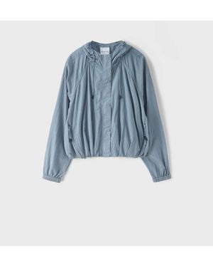 Stradivarius Cropped Jack Met Plooien - Blauw