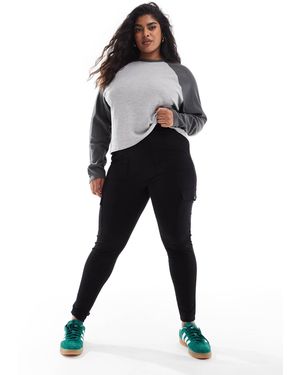 Yours Cargo Pocket Ponte leggings - Black