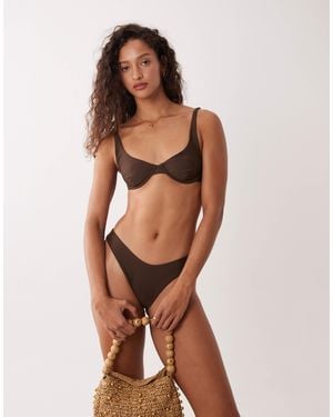Rhythm Classic Underwire Bikini Top - Brown
