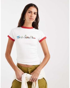 ASOS Disney Pixar Baby T-Shirt Ringer Con Stampa Toy Story Color Crema - Bianco