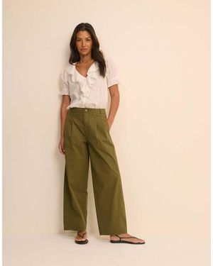 Nobody's Child Pleated Wide Leg Trousers - Natural