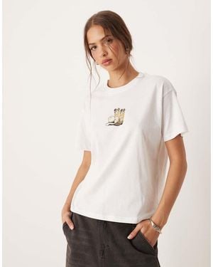 JJXX T-shirt With Cowboy Print - White