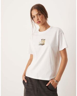 JJXX T-Shirt Bianca Con Stampa Stile Cowboy - Bianco