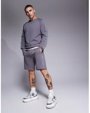 BOSS Hugo Bodywear Tonal Logo Sweat Shorts - Gray