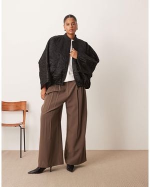 ARRANGE Curve - bomber matelassé à fleurs - Marron