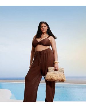 South Beach Knit Beach Trouser - Brown