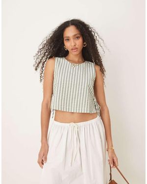 Nobody's Child Verity Tie-side Linen Top - Multicolour