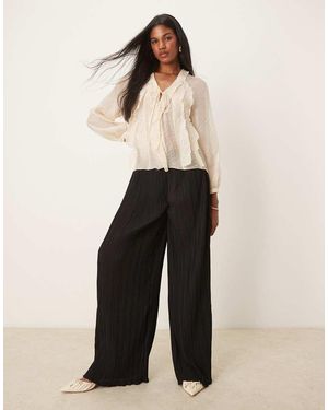 Y.A.S High Waisted Trouser With Oversized Baby Locking Co-Ord - Natural