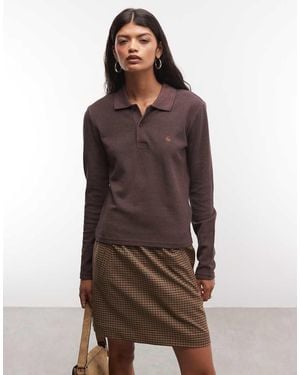 Carhartt Dora Long Sleeve Polo - Brown