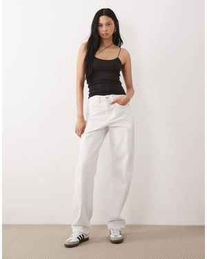 ASOS Asos Design Tall Slim Barrel Jeans - White