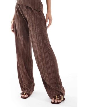 ASOS Pantaloni Plissé Ampi Chiaro - Marrone