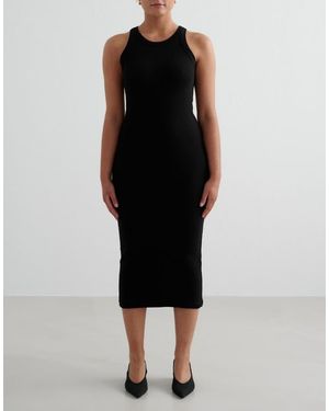 Aim'n Vestido Sin Mangas De Canalé Ease De - Negro