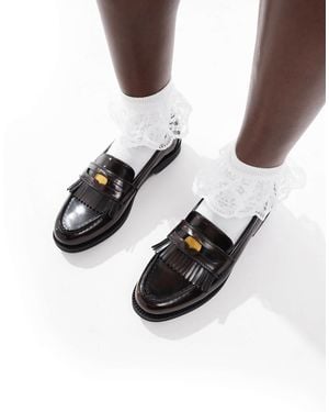 schuh Laurent Coin Loafers - Natural