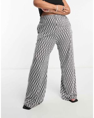 Heartbreak Plus Wide Leg Pants - Gray