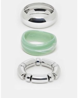 ASOS Pack Of 3 Bangles - Green