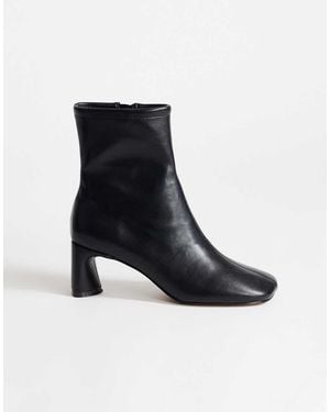 TOPSHOP Kenna Stivaletti Con Tacco Largo Neri - Nero