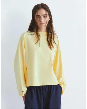 Pull&Bear Long Sleeve T-shirt - Natural