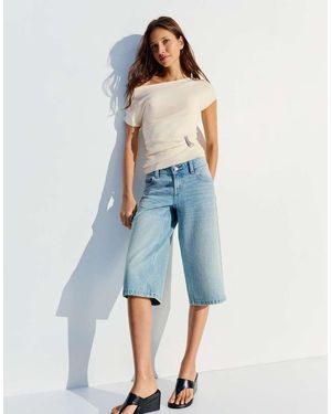 Bershka Asymmetric Belted Jumper - Blue