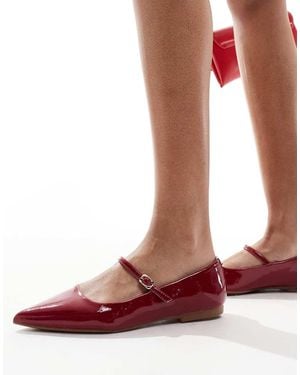 River Island Pointed Ballet Flat - Red