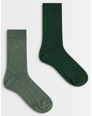 Jack & Jones 2 Pack Crew Socks - Green