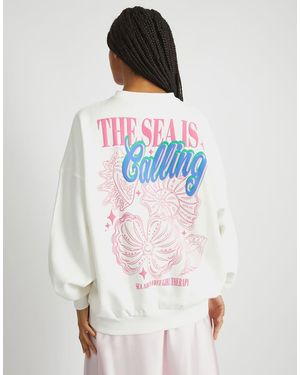 Skinnydip London London The Sea Is Calling Sweatshirt - White