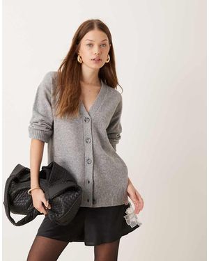 New Look Boyfriend Vest Met V-Hals - Grijs