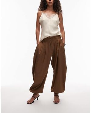 ASOS Oversized Balloon Pant - Brown