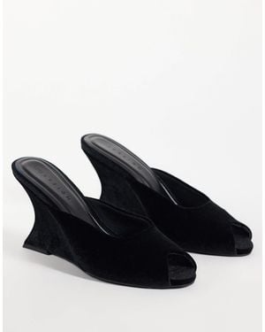 ASOS Navigate peeptoe-keilabsätze - Schwarz