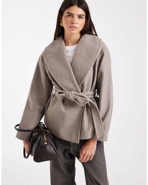 Vero Moda Belted Short Formal Jacket - Brown