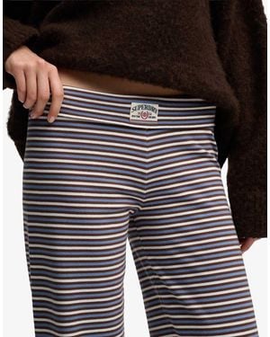 Superdry Athletic Essentials Stripe Jersey Trousers - Black