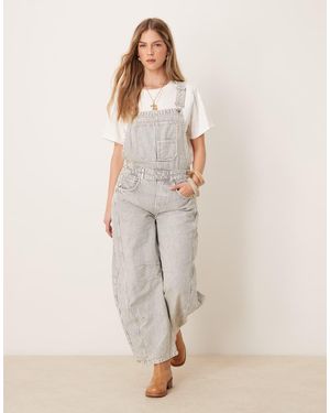 Free People Peto Vaquero A Rayas Good Luck De - Neutro