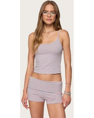Edikted Kodi Striped Tank Top - Pink