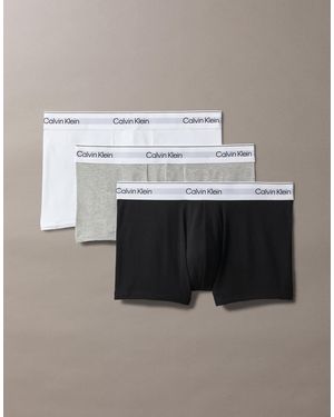 Calvin Klein Icon Cotton Stretch 3 Pack Low Rise Trunk - White