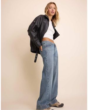 Stradivarius Low-rise Straight Jeans - Blue