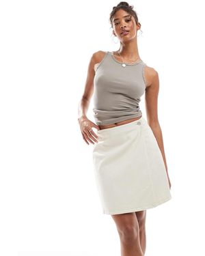 Pieces – twill-minirock - Weiß