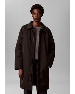 Calvin Klein Relaxed Padded Car Coat - Grey