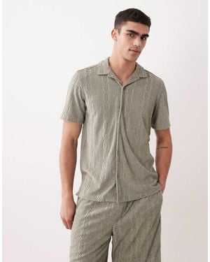 New Look Co-Ord Textured Shirt - Grey
